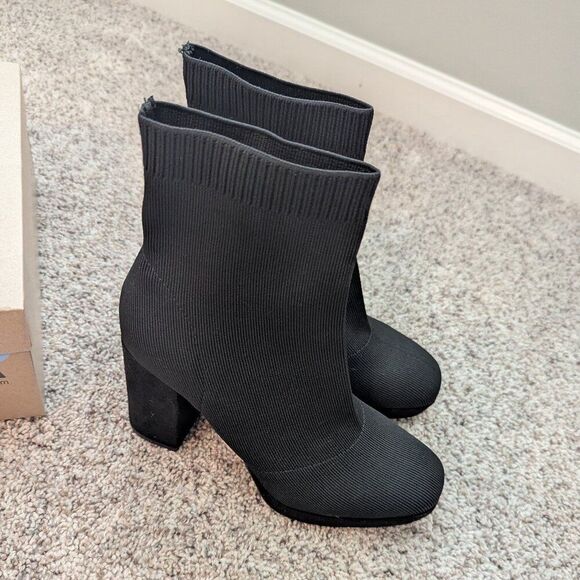 NIB MIA Natascha Stretch Block Heel Booties | Black | Women’s 7.5 - Picture 4 of 8